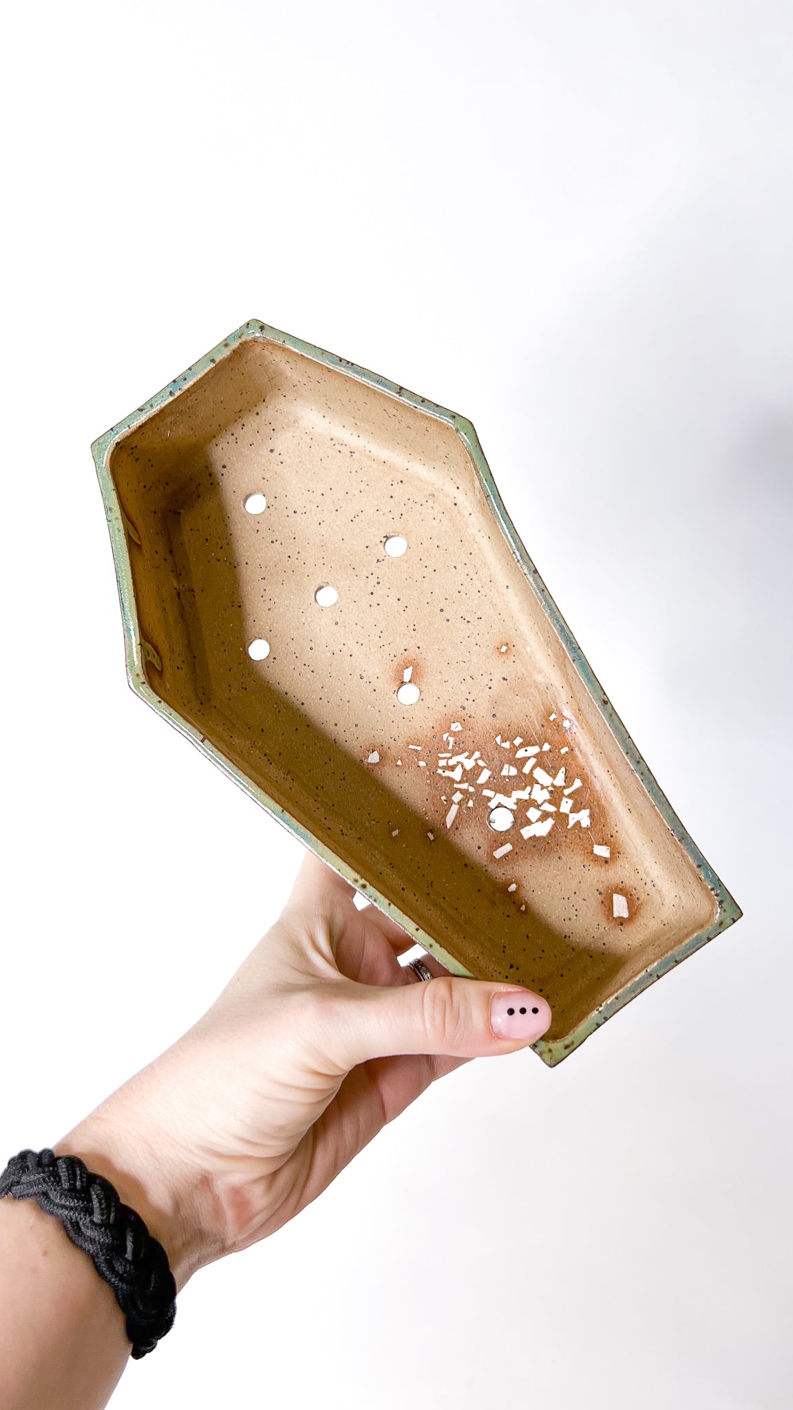 Large Green Coffin Planter