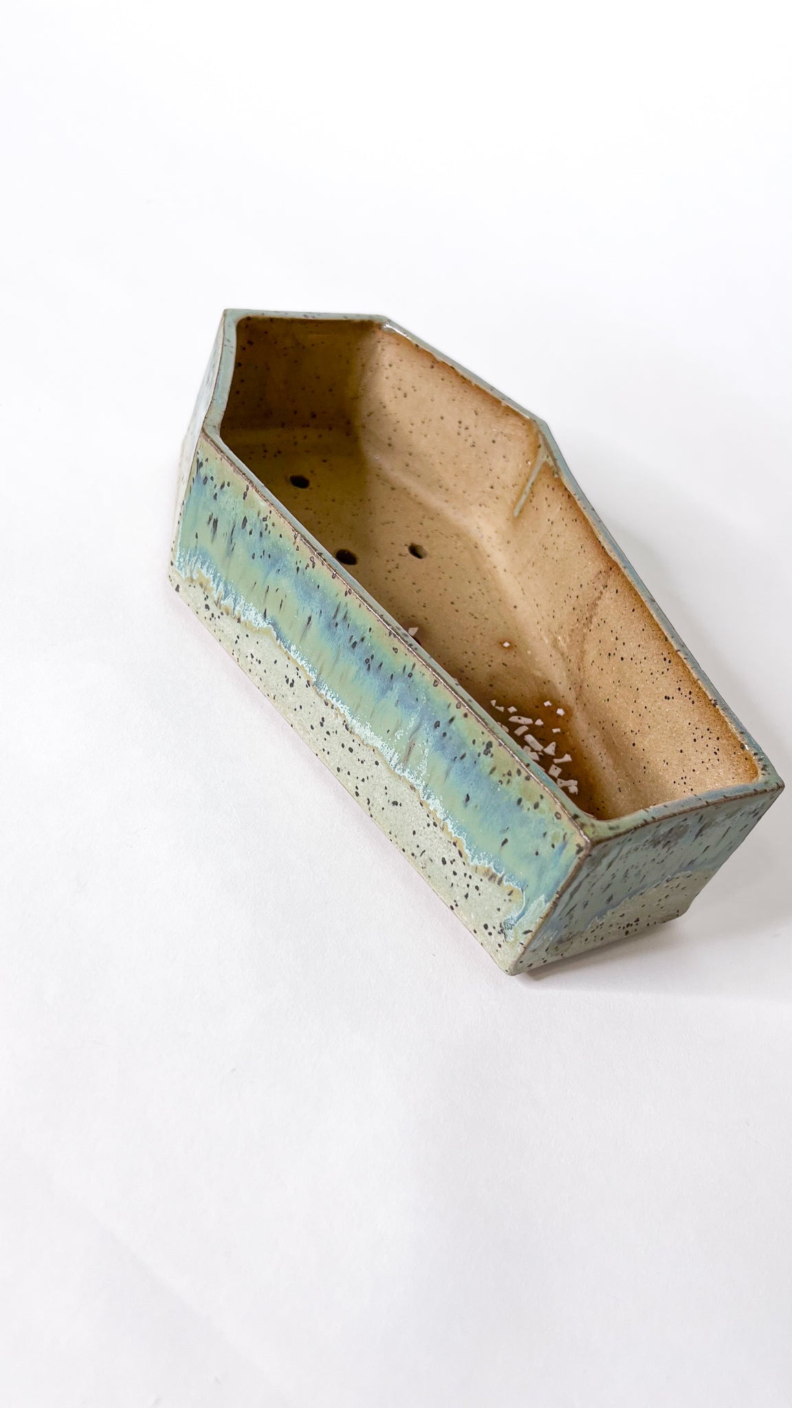 Large Green Coffin Planter