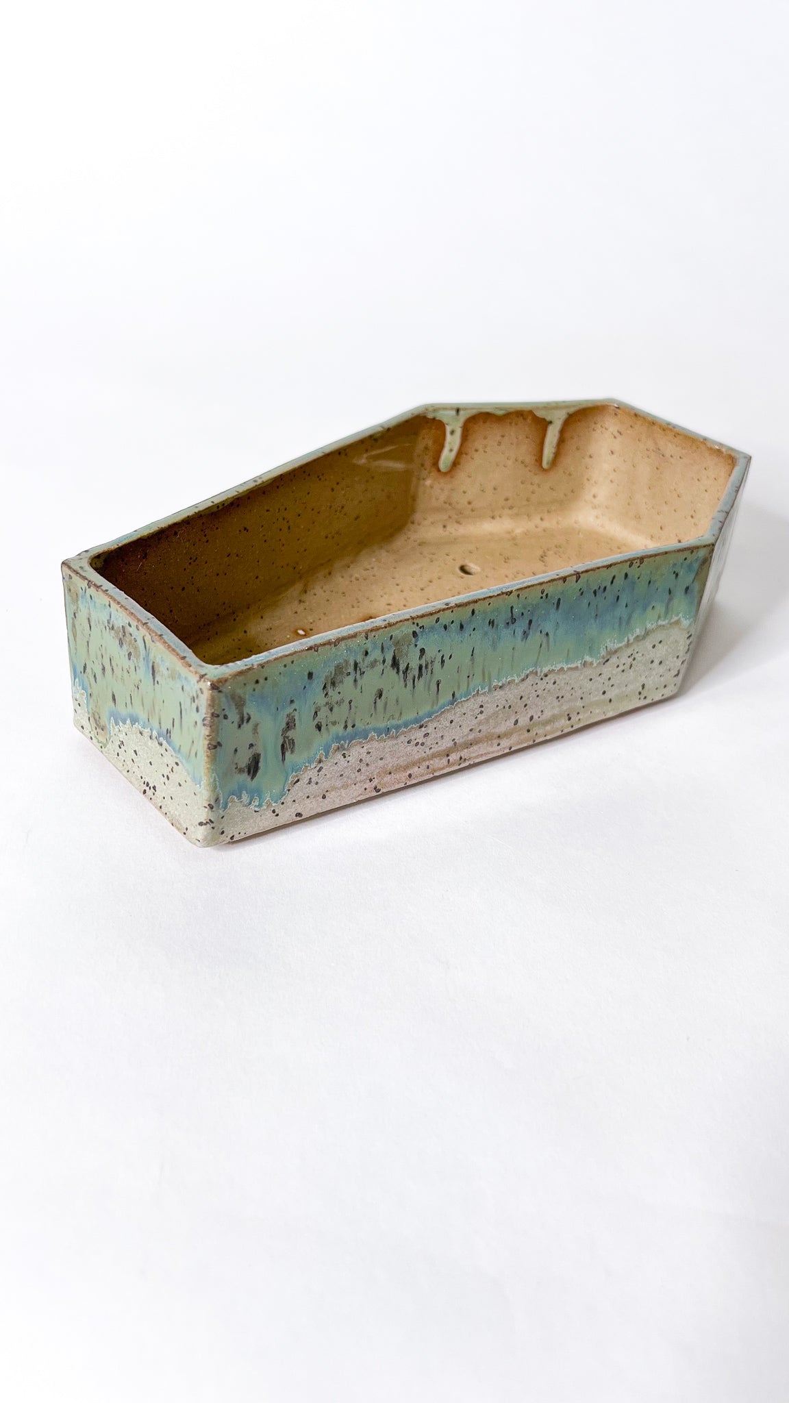 Large Green Coffin Planter