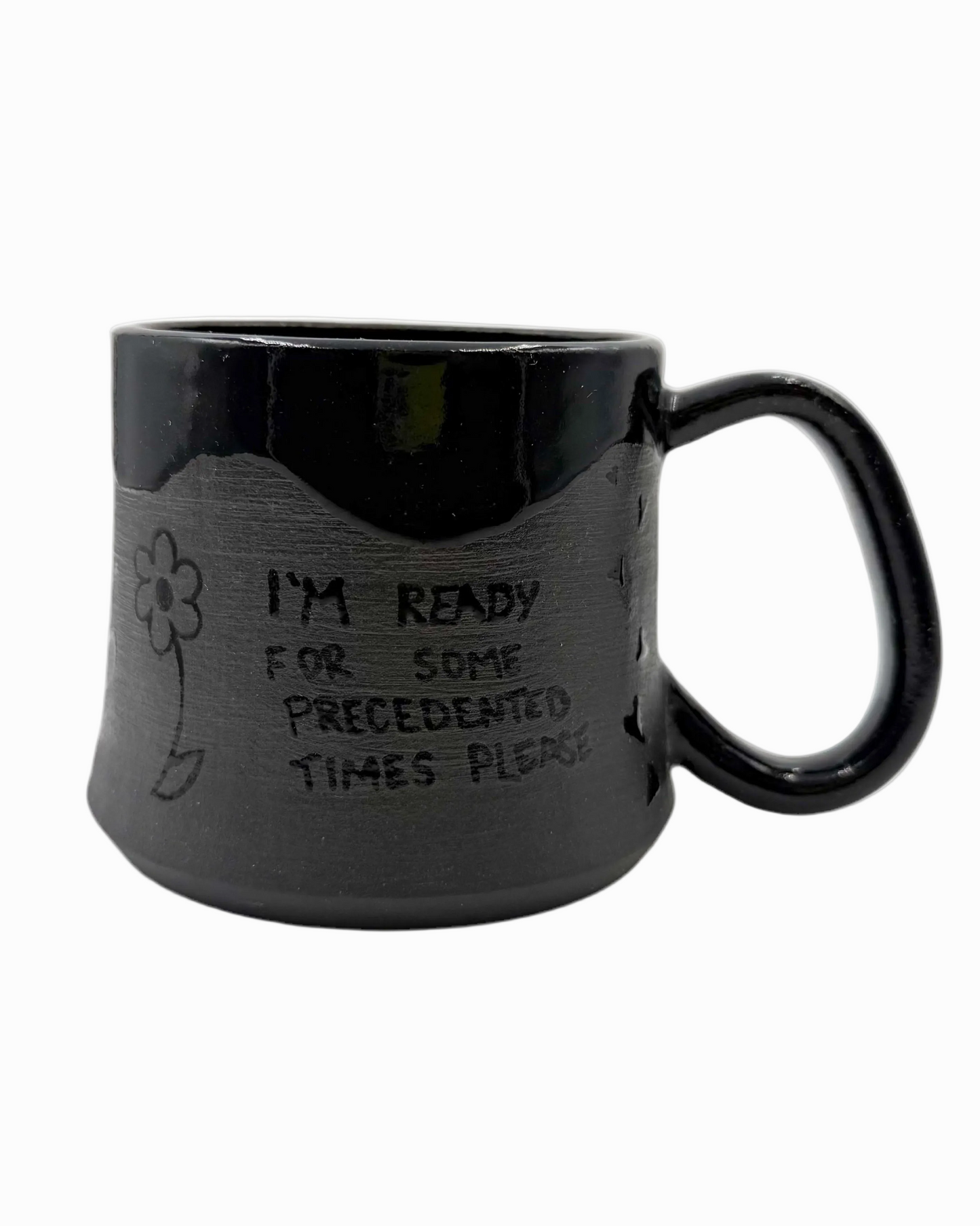 Monochrome doodle mug