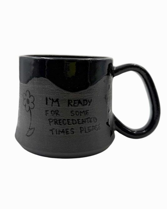 Monochrome doodle mug