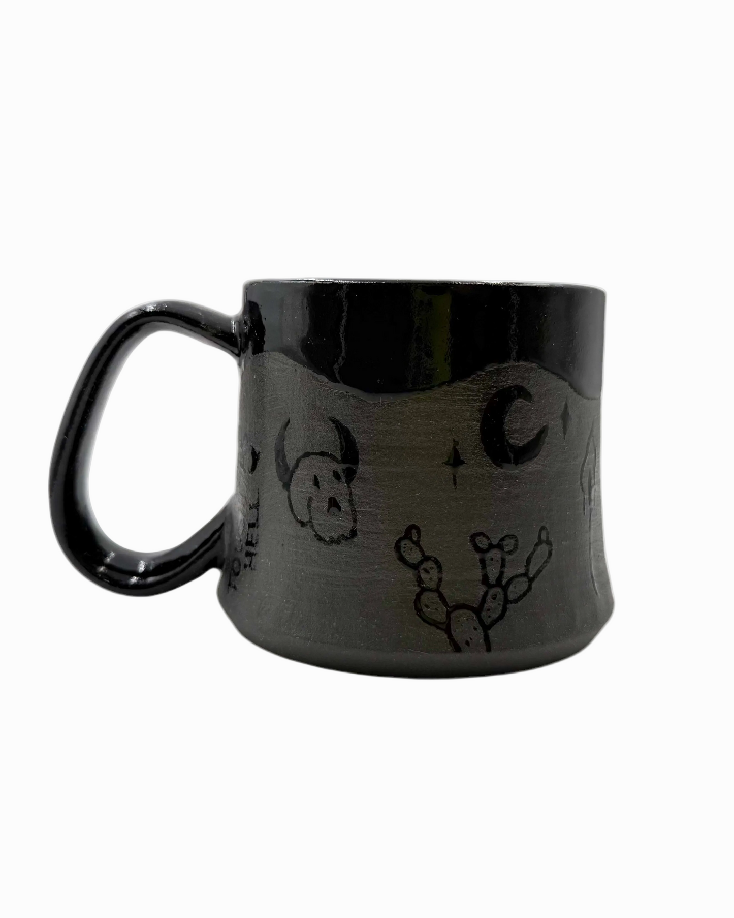 Monochrome doodle mug