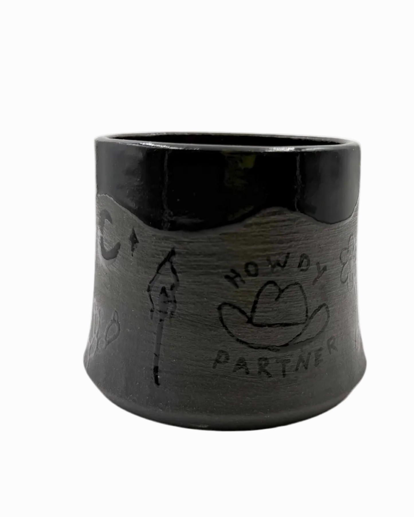 Monochrome doodle mug